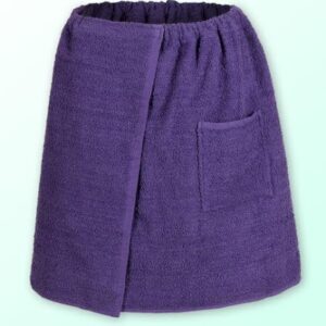 Kilt do sauny 50x140cm Fioletowy 100% Bawełna